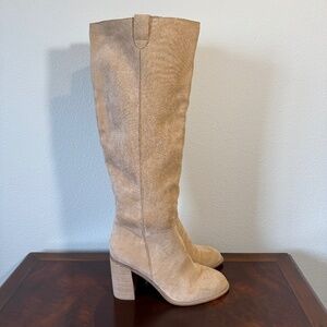 Altar'd State Angel Suede Boot Tan/Sand Size 10 Western - Fall - Tall Boots